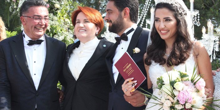 Akşener nikah şahidi oldu. İYİ Partili başkanın oğlu dünya evine girdi