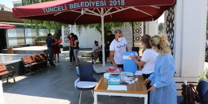 Tunceli kent merkezinde mobil aşı uygulaması
