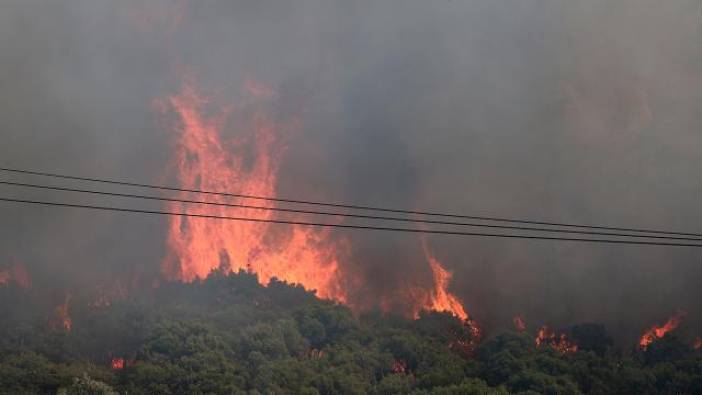 İzmir'de orman yangını (09 Temmuz 2021)