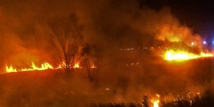 Burdur'da sazlık yangını