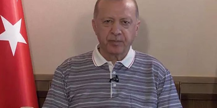 Erdoğan'ın sekizinci dakika otuz birinci saniyede gözleri kapandı. Bayramlaşmada yorgunluk belirtileri