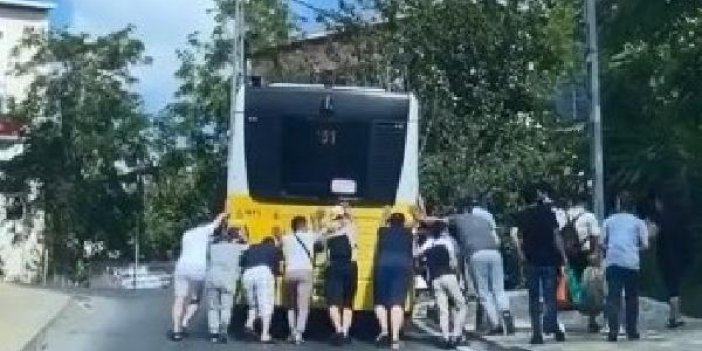 İETT otobüsü arızalanınca görev yolculara düştü