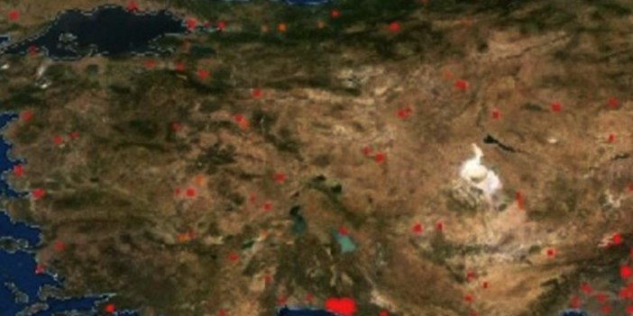 Türkiye’deki yangınlar NASA haritasına böyle yansıdı