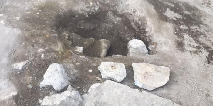 Höyükten arkeologlar çıkardı polisler bölgeye akın etti