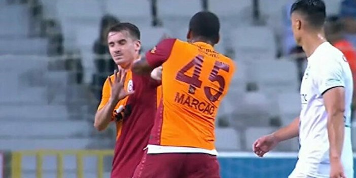 Galatasaraylı oyuncular Marcao ile Kerem Aktürkoğlu arasındaki kavga maçı gölgede bıraktı