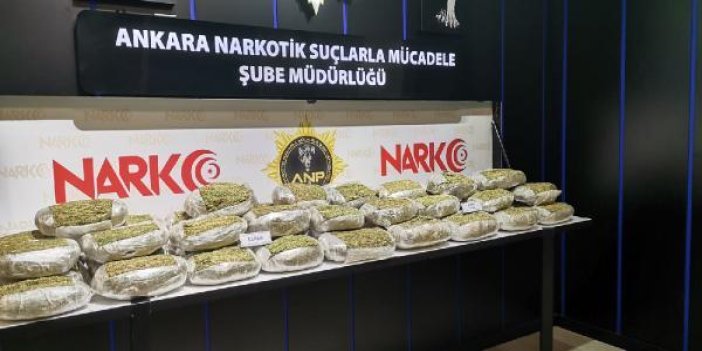 Ankara'da 61 kilo esrar ele geçirildi