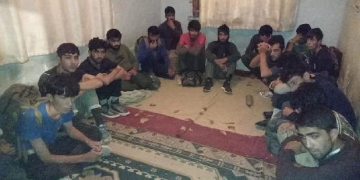 Bir evde 43 Afganlı yakalandı 