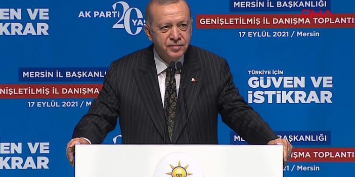 Cumhurbaşkanı Erdoğan Mersin'de konuştu