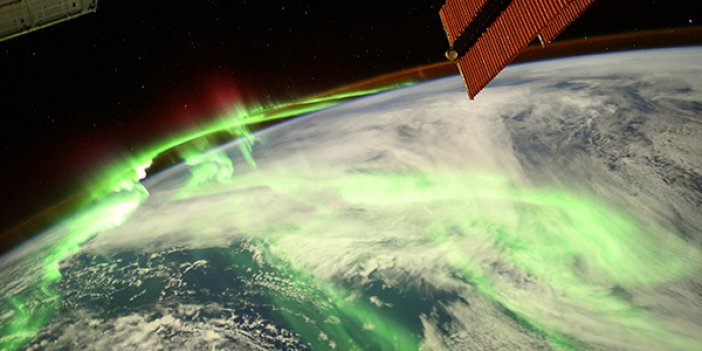 Uzaydaki astronottan muhteşem Aurora fotoğrafı
