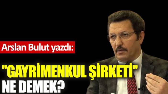 ''Gayrimenkul şirketi'' ne demek?