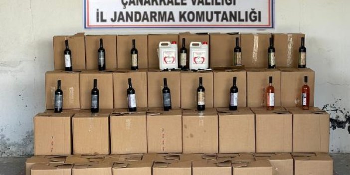 Çanakkale'de 1733 şişe kaçak şarap ele geçirildi