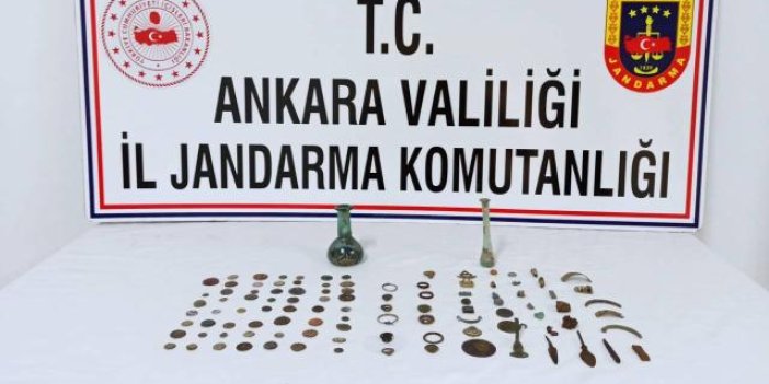 Ankara'da 107 tarihi eser ele geçirildi. 1 gözaltı
