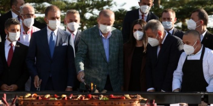 Erdoğan mangal başına geçti kebap pişirdi, Bahçeli'ye gönderme mi?