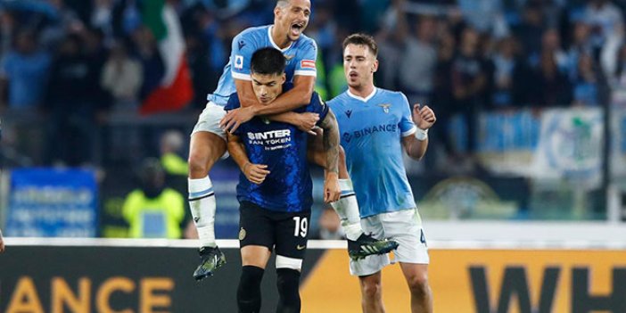 Lazio-Inter maçında bir ilk yaşandı! Şakalaşmak isteyen Luiz Felipe kırmızı kart gördü