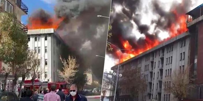 Erzurum'da İller Bankası'nın eski binasında yangın