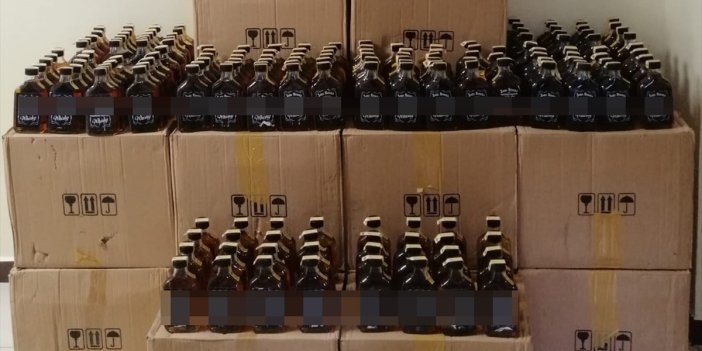 1400 şişe kaçak içki ele geçirildi