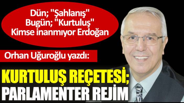 Kurtuluş reçetesi; Parlamenter Rejim