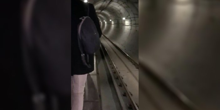 Bağcılar'da metro bozuldu yolcular tünelde yürüdü