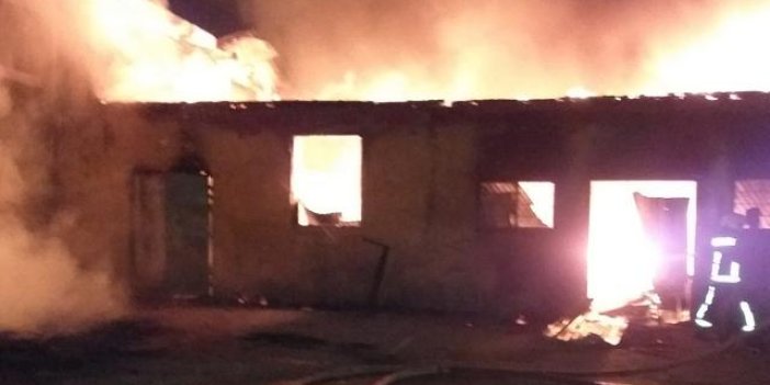 Mersin'de çiftlik evinde yangın: Küle döndü