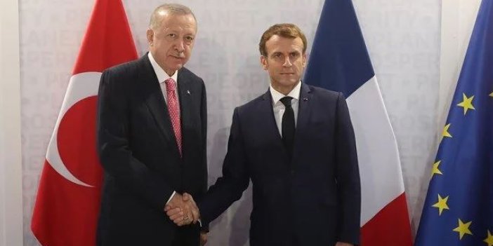 Cumhurbaşkanı Erdoğan, Fransız mevkidaşı Macron ile görüştü
