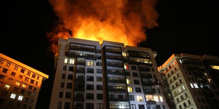 Eskişehir'de 11 katlı binada korkutan yangın