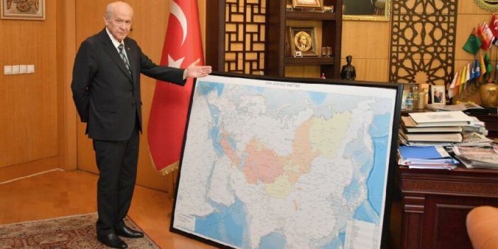 Bahçeli Erdoğan'ı özel harita ile tebrik etti