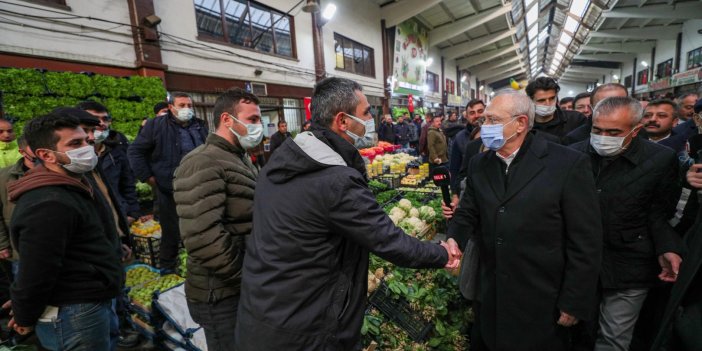 Kılıçdaroğlu Ankara Hali'nde esnaf ziyareti yaptı