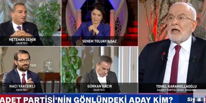Ekranların en sakin siyasetçisi Karamollaoğlu canlı yayında çileden çıktı. Sinirden cümle kuramadı