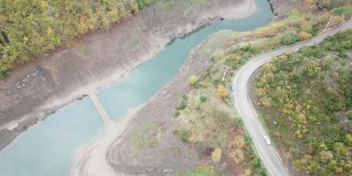 Yuvacık Barajı'nın dibinde sular çekilince ortaya çıktı