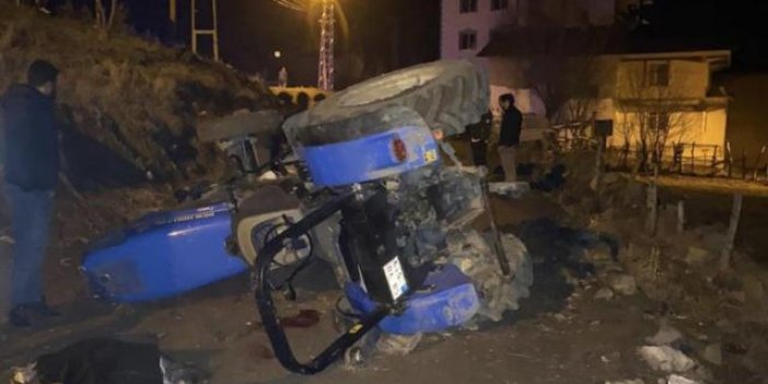 Sivas'ta traktör devrildi: 1 ölü, 1 ağır yaralı
