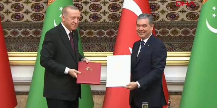 Cumhurbaşkanı Erdoğan ve Türkmenistan Başkanı'ndan ortak açıklama