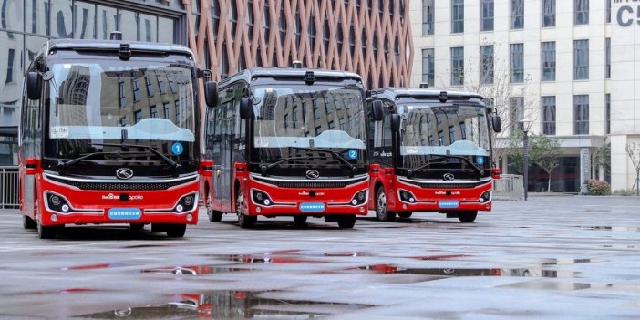 Çin sürücüsüz otobüs denemelerine başladı
