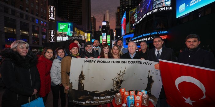 New York'un Times Meydanı'nda Türk Kahvesi günü kutlandı