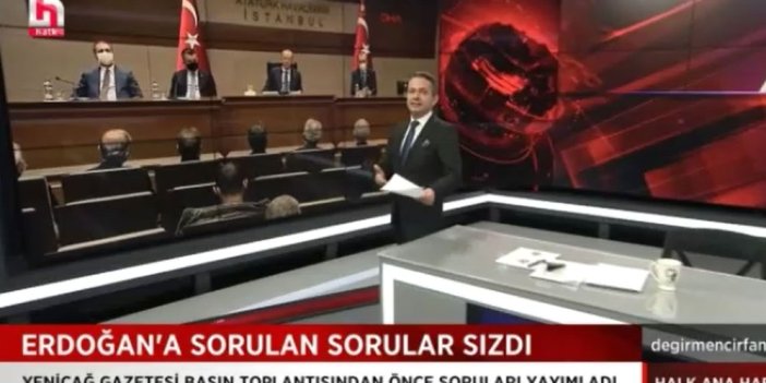 Halk TV Yeniçağ'ın gazetecilik başarısını haber yaptı. Yeniçağ Erdoğan'a sorulacak soruları önceden yayınlamıştı