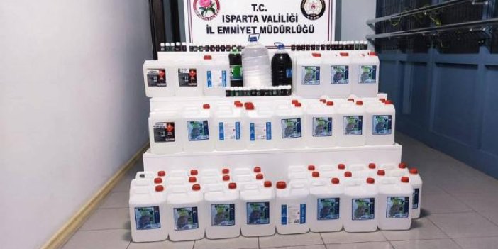 Isparta'da 275 litre etil alkol ele geçirildi