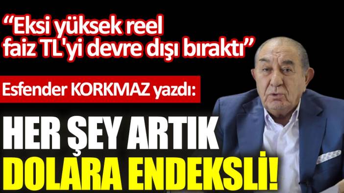 Her şey artık dolara endeksli!