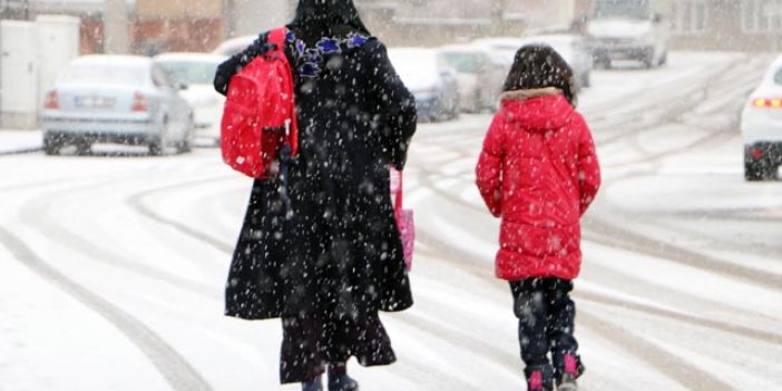 Erzurum'da 4 ilçede okullara kar tatili
