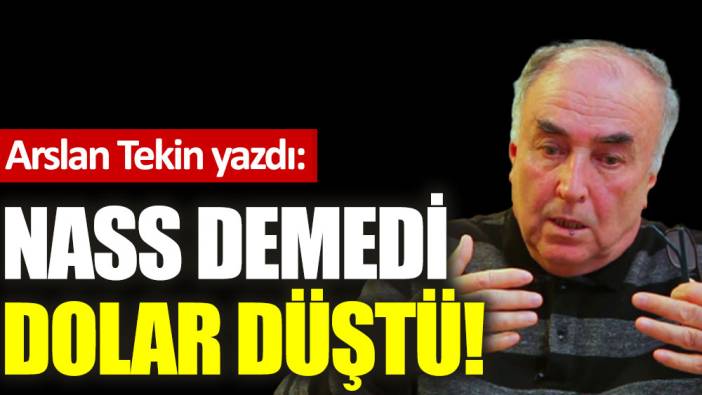 Nass demedi dolar düştü!