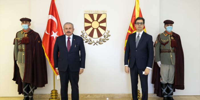 Şentop, Kuzey Makedonya Cumhurbaşkanı Pendarovski ile görüştü