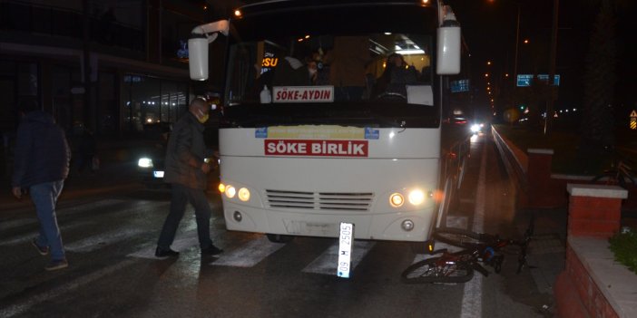 Aydın'da minibüs bisikletli çocuğa çarptı