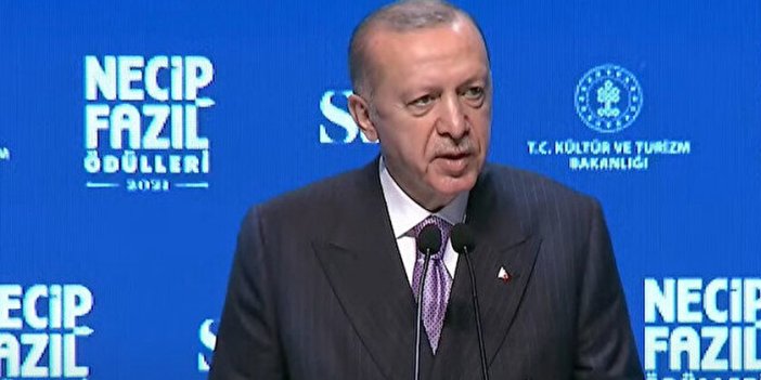 Cumhurbaşkanı Erdoğan, Necip Fazıl Ödülleri'nde konuştu
