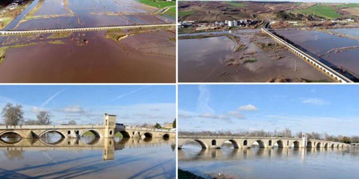 Meriç ve Tunca nehirlerinde su seviyesi 4 kat arttı. Turuncu alarm veriliyor