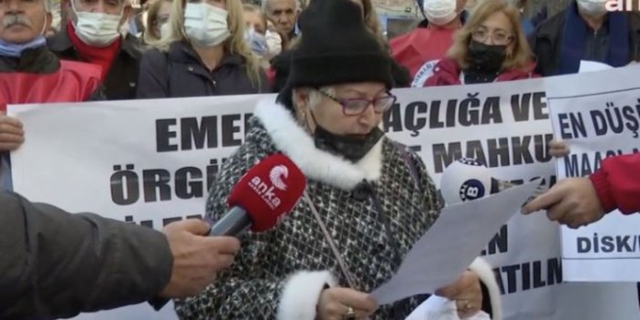 DİSK Emekli-Sen üyelerinden 'zam' protestosu