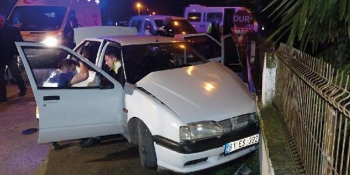 Polisten kaçan araç kaza yaptı: 4 yaralı