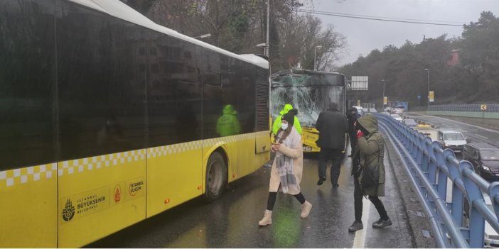 Sarıyer'de İETT otobüsleri çarpıştı! Yaralılar var…