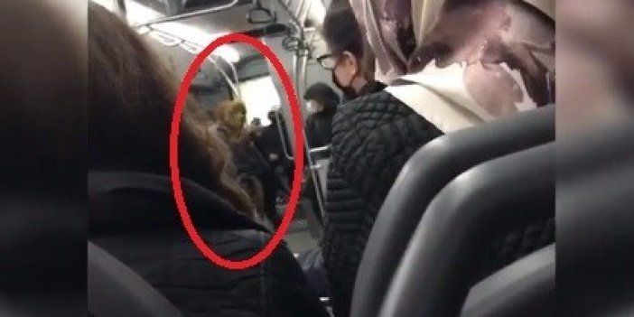 Maskesiz kadın otobüste terör estirdi