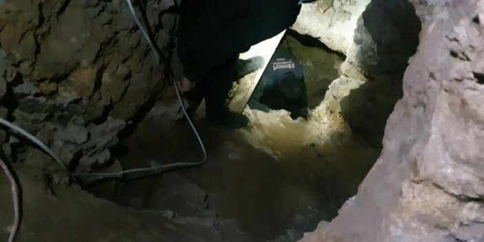 Jandarma hazine avcılarını 9 metre derinlikteki tünelde bastı