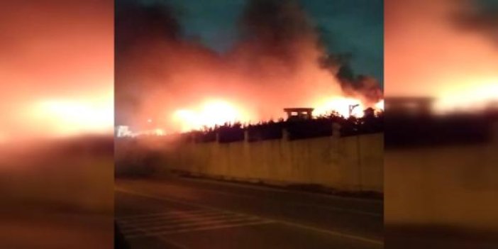 Tuzla'da bir vakfa ait misafirhane alev alev yandı