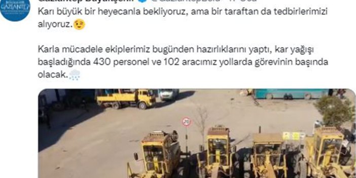 AKP'li belediye "heyecanla bekliyoruz" diye 2 gün önce ilan etti! Kar yağınca sadece kar topu oynayacaklarını zannettiler