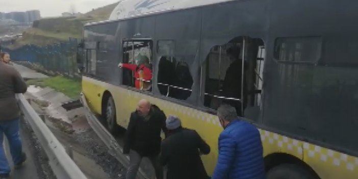 Belediye otobüsü kaza yaptı can pazarı yaşandı